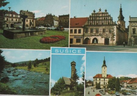 Tschechien - Susice - mit 5 Bildern - ca. 1975 Tschechien - Susice - mit 5 Bildern - ca. 1975