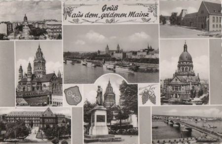 Mainz - u.a. Strassenbrücke - ca. 1960 Mainz - u.a. Strassenbrücke - ca. 1960