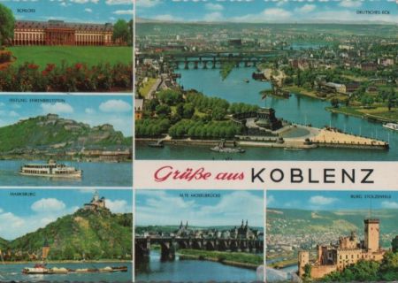 Koblenz - u.a. Deutsches Eck - ca. 1975 Koblenz - u.a. Deutsches Eck - ca. 1975