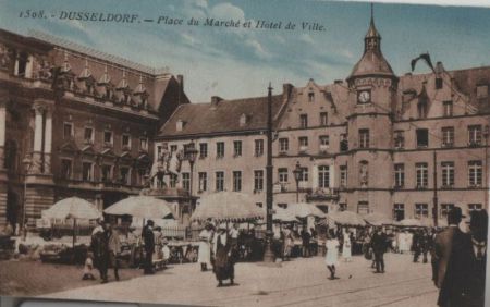 Düsseldorf - Marktplatz und Hotel - ca. 1925 Düsseldorf - Marktplatz und Hotel - ca. 1925