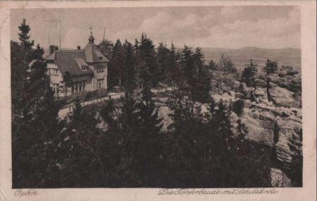 Kurort Oybin - Töpferbaude mit Schildkröte - 1924 Kurort Oybin - Töpferbaude mit Schildkröte - 1924