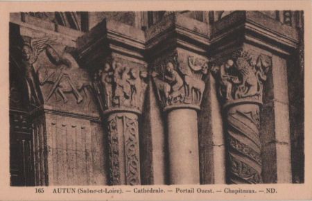Frankreich - Autun - Cathedrale, Portail Ouest, Chapiteaux - ca. 1935 Frankreich - Autun - Cathedrale, Portail Ouest, Chapiteaux - ca. 1935