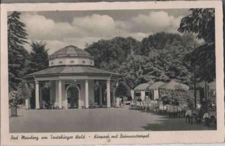 Bad Meinberg - Kurpark mit Brunnentempel - 1952 Bad Meinberg - Kurpark mit Brunnentempel - 1952