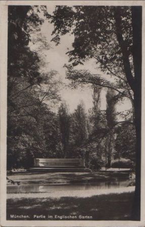 München - Partie im Englischen Garten - 1929 München - Partie im Englischen Garten - 1929