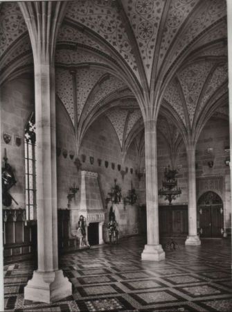 Tübingen-Bebenhausen - Jagdschloß, Sommerrefektorium - ca. 1960 Tübingen-Bebenhausen - Jagdschloß, Sommerrefektorium - ca. 1960