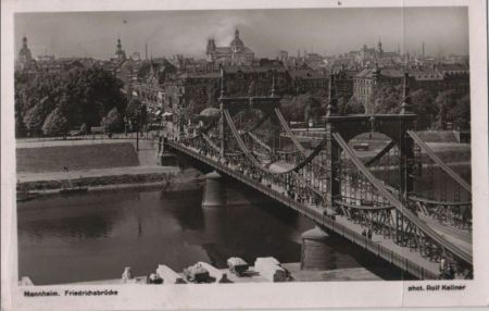 Mannheim - Friedrichsbrücke - ca. 1955 Mannheim - Friedrichsbrücke - ca. 1955