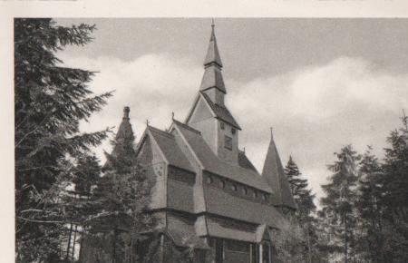 Goslar Hahnenklee-Bockswiese - Stabkirche - ca. 1955 Goslar Hahnenklee-Bockswiese - Stabkirche - ca. 1955