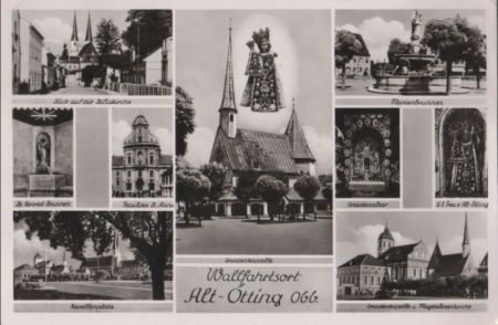 Altötting - u.a. Marienbrunnen - ca. 1960 Altötting - u.a. Marienbrunnen - ca. 1960