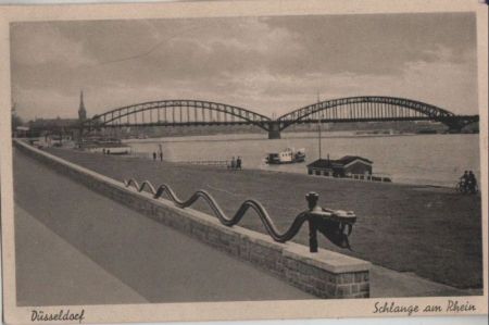 Düsseldorf - Schlange am Rhein - ca. 1955 Düsseldorf - Schlange am Rhein - ca. 1955