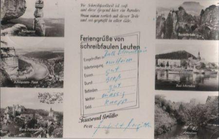 Sächsische Schweiz - u.a. Burg Hohnstein - 1958 Sächsische Schweiz - u.a. Burg Hohnstein - 1958