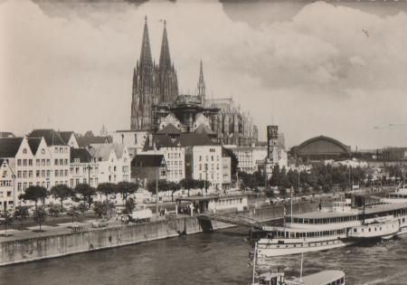 Köln - Rheinufer mit Dom - 1962 Köln - Rheinufer mit Dom - 1962