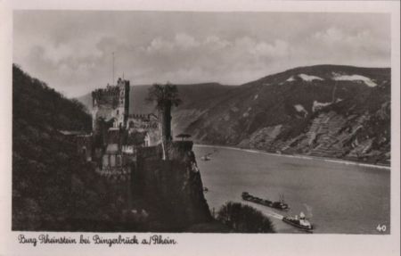 Bingen-Bingerbrück - Burg Rheinstein - ca. 1955 Bingen-Bingerbrück - Burg Rheinstein - ca. 1955