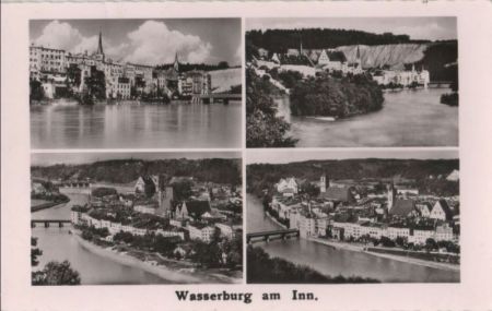 Wasserburg am Inn - mit 4 Bildern - ca. 1955 Wasserburg am Inn - mit 4 Bildern - ca. 1955