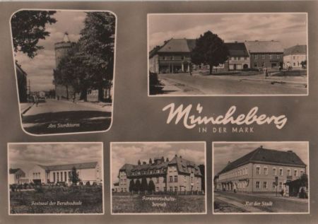 Müncheberg - u.a. Festsaal der Berufsschule - 1964 Müncheberg - u.a. Festsaal der Berufsschule - 1964