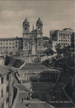 Italien - Rom - Roma - Firche der Trinita dei Monti - ca. 1955 Italien - Rom - Roma - Firche der Trinita dei Monti - ca. 1955