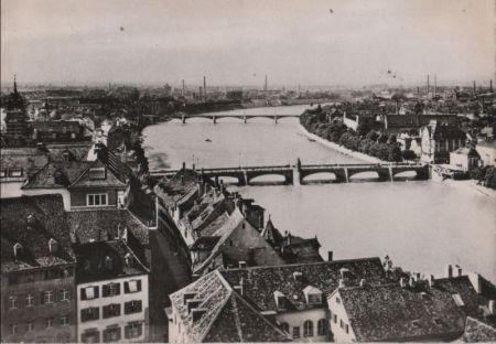 Schweiz - Basel - Blick vom Münster - 1955 Schweiz - Basel - Blick vom Münster - 1955