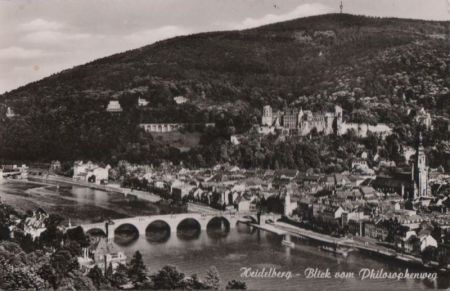 Heidelberg - Blick vom Philosophenweg - 1964 Heidelberg - Blick vom Philosophenweg - 1964