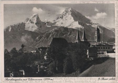 Berchtesgaden - mit Watzmann - 1954 Berchtesgaden - mit Watzmann - 1954