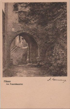 Füssen - Am Franziskanertor - ca. 1935 Füssen - Am Franziskanertor - ca. 1935