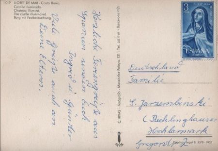 Lloret de Mar - Spanien - Burg mit Festbeleuchtung