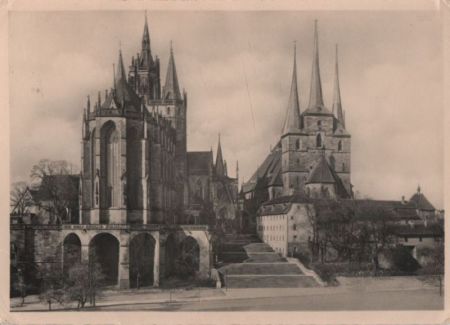 Erfurt - Dom und Severikirche - 1955 Erfurt - Dom und Severikirche - 1955