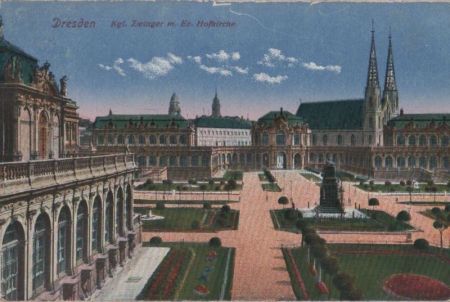 Dresden - Kgl. Zwinger m. Ev. Hofkirche - 1925 Dresden - Kgl. Zwinger m. Ev. Hofkirche - 1925