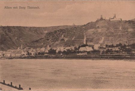 Alken - mit Burg Thurandt - ca. 1935 Alken - mit Burg Thurandt - ca. 1935