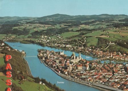 Passau - Luftbild-Panorama - 1981 Passau - Luftbild-Panorama - 1981