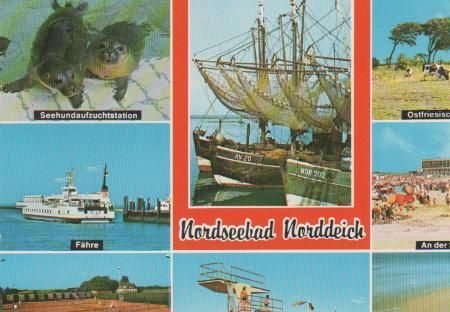 Norddeich - Seehundaufzuchtstation, Fähre, Tennisanlage, Strandbad, Strandhalle Norddeich - Seehundaufzuchtstation, Fähre, Tennisanlage, Strandbad, Strandhalle
