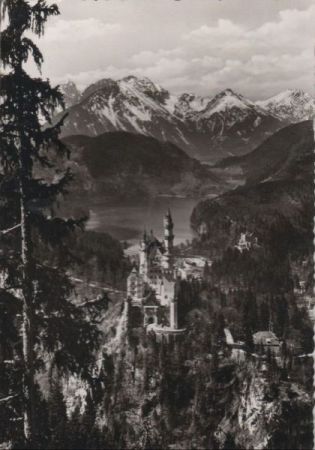 Schwangau Neuschwanstein - mit Hochgebirge - 1961 Schwangau Neuschwanstein - mit Hochgebirge - 1961