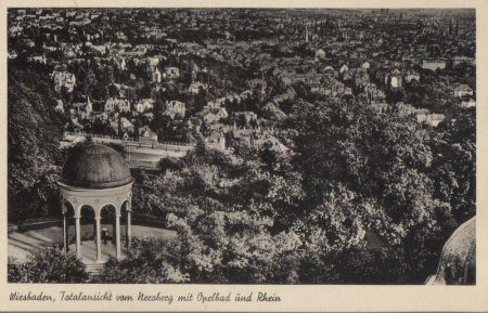 Wiesbaden - Totalansicht vom Neroberg - ca. 1950 Wiesbaden - Totalansicht vom Neroberg - ca. 1950