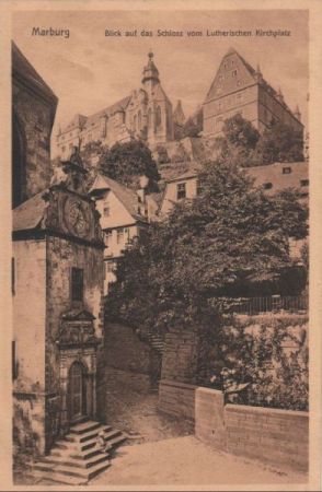 Marburg - Blick auf das Schloss - ca. 1935 Marburg - Blick auf das Schloss - ca. 1935