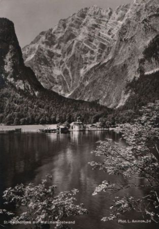 Schönau - St. Bartolomä - mit Watzmannostwand - ca. 1965 Schönau - St. Bartolomä - mit Watzmannostwand - ca. 1965