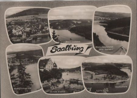 Saalburg-Ebersdorf - u.a. Blick vom Sühnekreuz - 1968 Saalburg-Ebersdorf - u.a. Blick vom Sühnekreuz - 1968