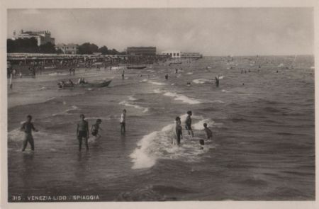 Italien - Venedig - Lido, Spiaggia - ca. 1960 Italien - Venedig - Lido, Spiaggia - ca. 1960