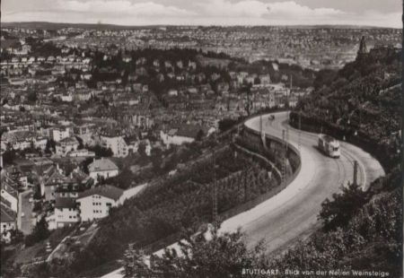 Stuttgart - Blick von der Neuen Weinsteige - 1964 Stuttgart - Blick von der Neuen Weinsteige - 1964