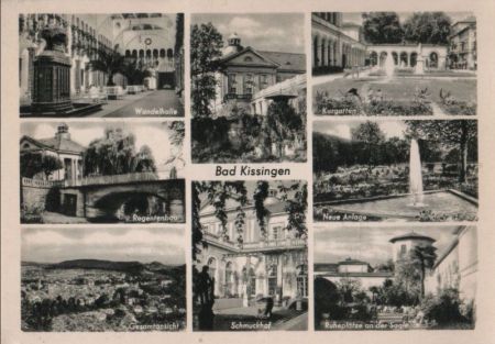 Bad Kissingen - 8 Teilbilder - ca. 1960 Bad Kissingen - 8 Teilbilder - ca. 1960