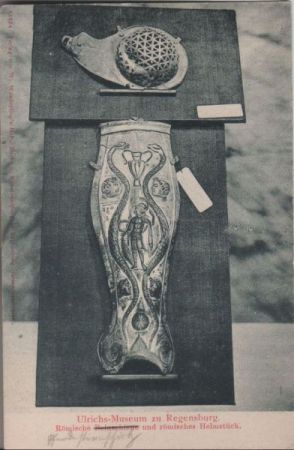 Regensburg - Ulrichsmuseum, Römisches Helmstück - ca. 1935 Regensburg - Ulrichsmuseum, Römisches Helmstück - ca. 1935