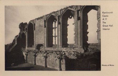 Großbritannien - Kenilworth Castle - The Grat Hall, Interior - ca. 1950 Großbritannien - Kenilworth Castle - The Grat Hall, Interior - ca. 1950