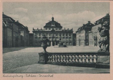 Ludwigsburg - Innenhof Schloss - ca. 1950 Ludwigsburg - Innenhof Schloss - ca. 1950