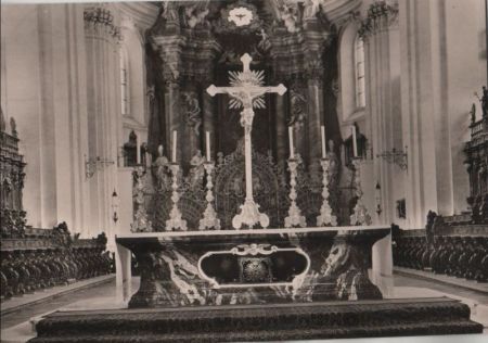 Weingarten - Benediktinerabtei, Basilika, Heilig-Blut-Altar - ca. 1960 Weingarten - Benediktinerabtei, Basilika, Heilig-Blut-Altar - ca. 1960