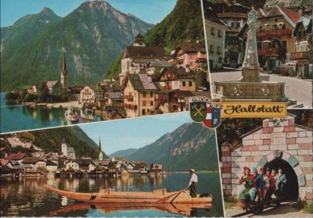 Österreich - Hallstatt - mit 4 Bildern - ca. 1980 Österreich - Hallstatt - mit 4 Bildern - ca. 1980