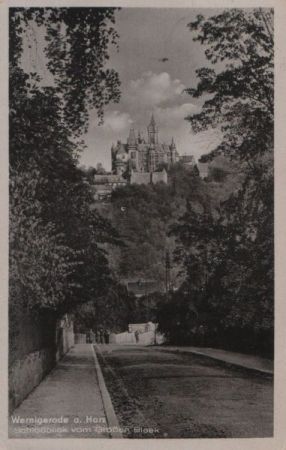 Wernigerode - Schloßblick vom Großen Bleek - 1955 Wernigerode - Schloßblick vom Großen Bleek - 1955