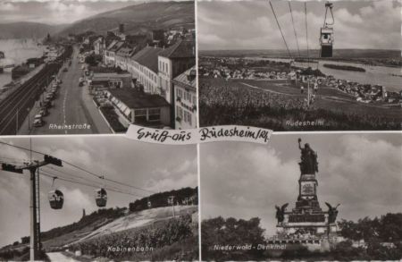 Rüdesheim - 4 Teilbilder - 1960 Rüdesheim - 4 Teilbilder - 1960
