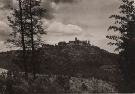 Eisenach - Wartburg, Blick auf Westseite - 1958 Eisenach - Wartburg, Blick auf Westseite - 1958