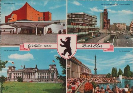 Berlin, Westteil - u.a. Gedächtniskirche - 1968 Berlin, Westteil - u.a. Gedächtniskirche - 1968