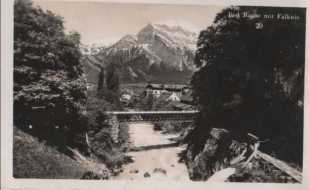 Schweiz - Bad Ragaz - mit Falknis - 1935 Schweiz - Bad Ragaz - mit Falknis - 1935