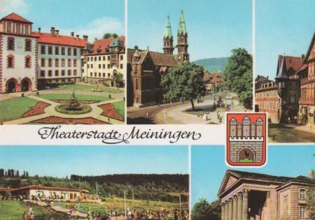 Meiningen - Schloß, Stadtkirche, Henneberger Haus, Schwimmbad, Theater - 1978 Meiningen - Schloß, Stadtkirche, Henneberger Haus, Schwimmbad, Theater - 1978