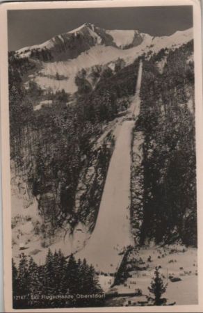Oberstdorf - Ski-Flugschanze - ca. 1955 Oberstdorf - Ski-Flugschanze - ca. 1955