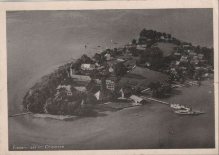 Chiemsee, Fraueninsel - von oben - ca. 1960 Chiemsee, Fraueninsel - von oben - ca. 1960